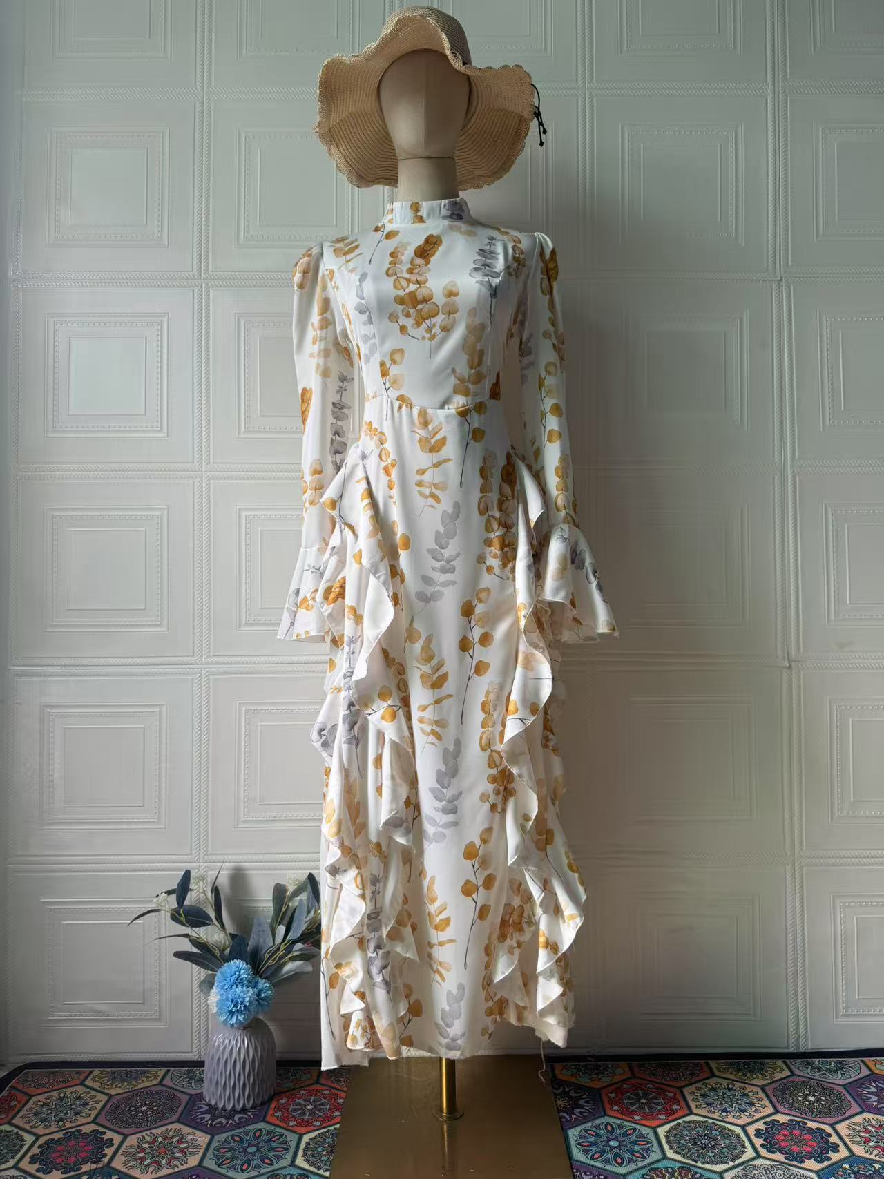 Women's Elegant Temperament Long Sleeve Dress Soft Dresses