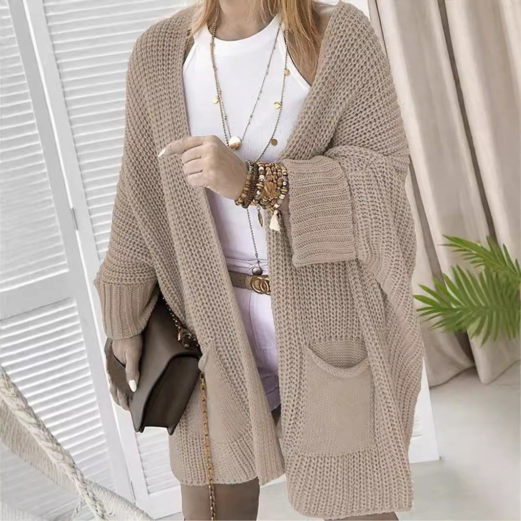Women's Commute Style Loose Mid-length Casual Line Women's Sweater