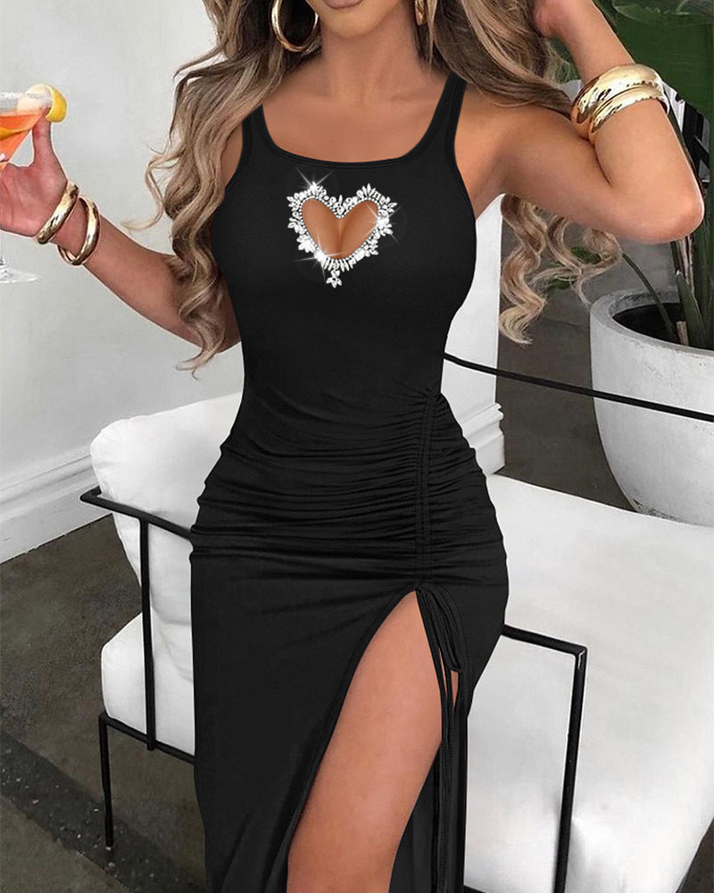 Cool Charming Camisole Tight Split Dress Suits