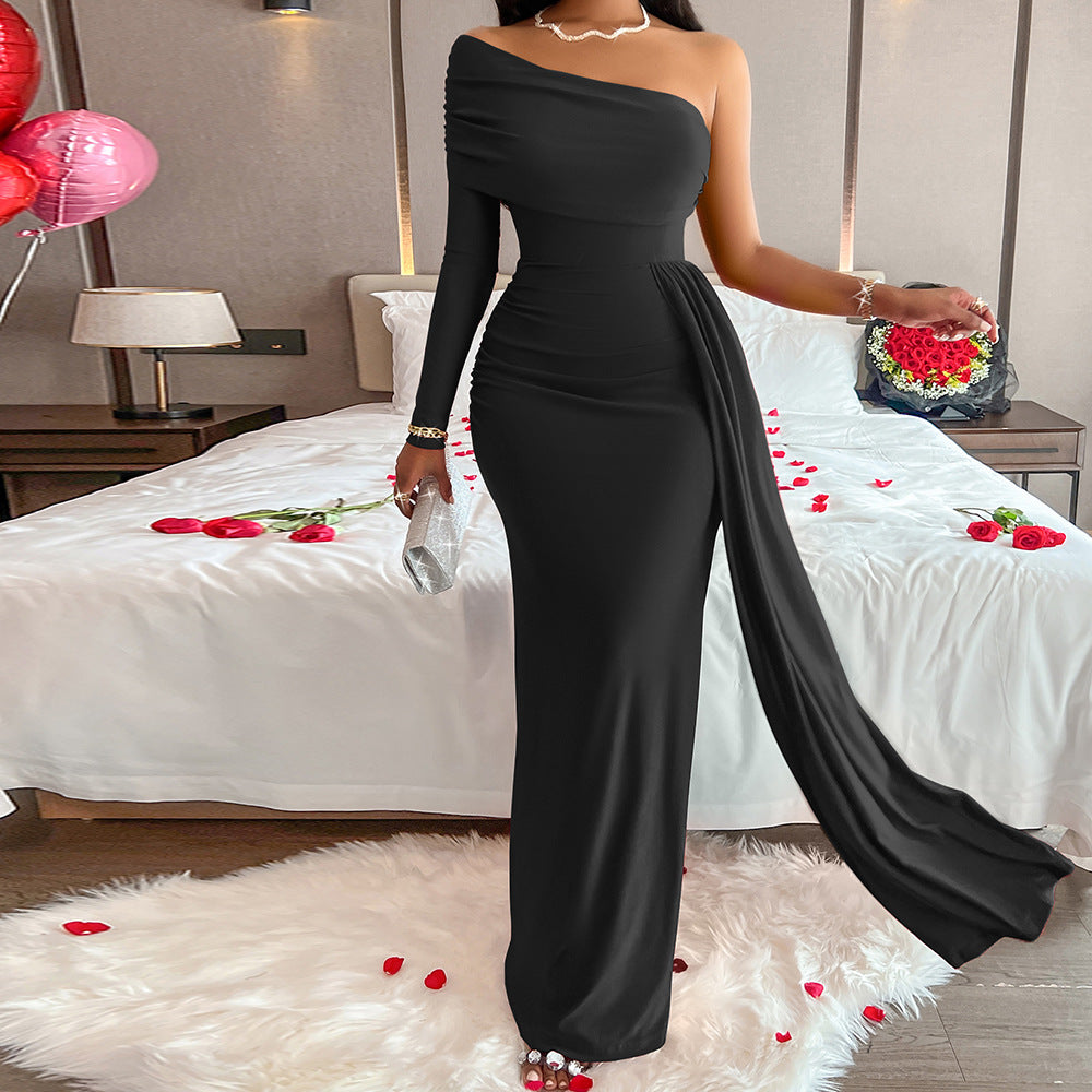 Women's Comfortable Sloping Shoulder Dress Footwear Clothing