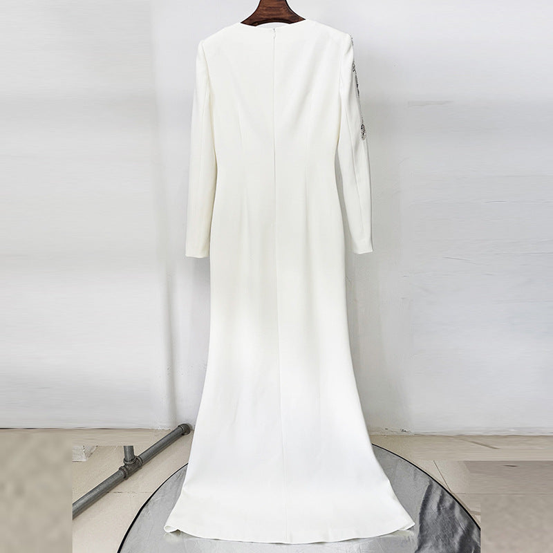 For Dinner Formal Dress Embroidered Beads Dresses