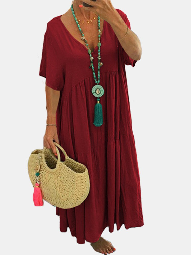 Glamorous Casual Irregular Long Large Hem Dress