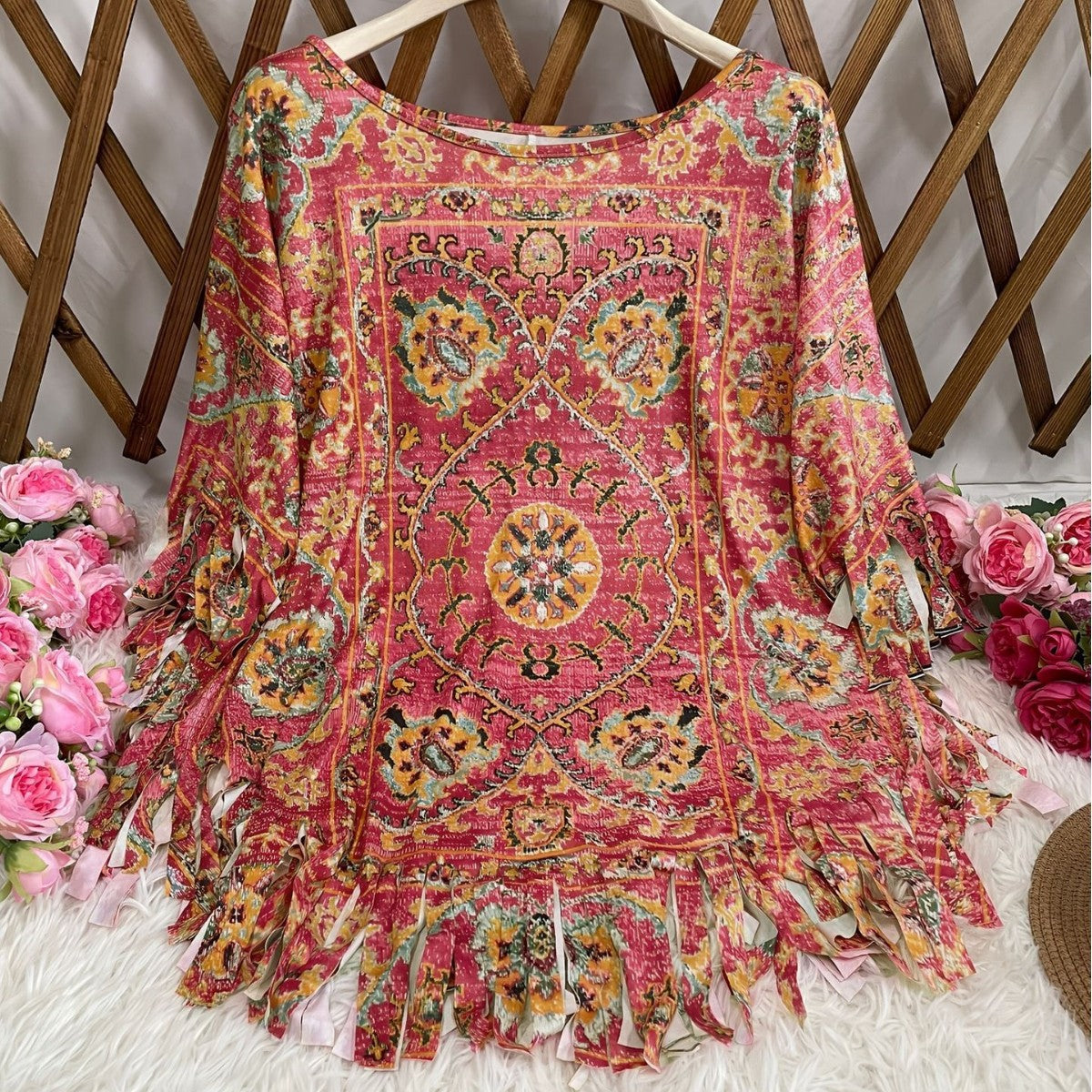 Stylish Women's Summer Ethnic Print Casual Dress