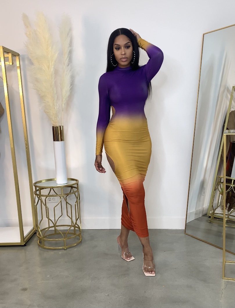 Pretty Women's Sexy Casual Long Sleeve Dress