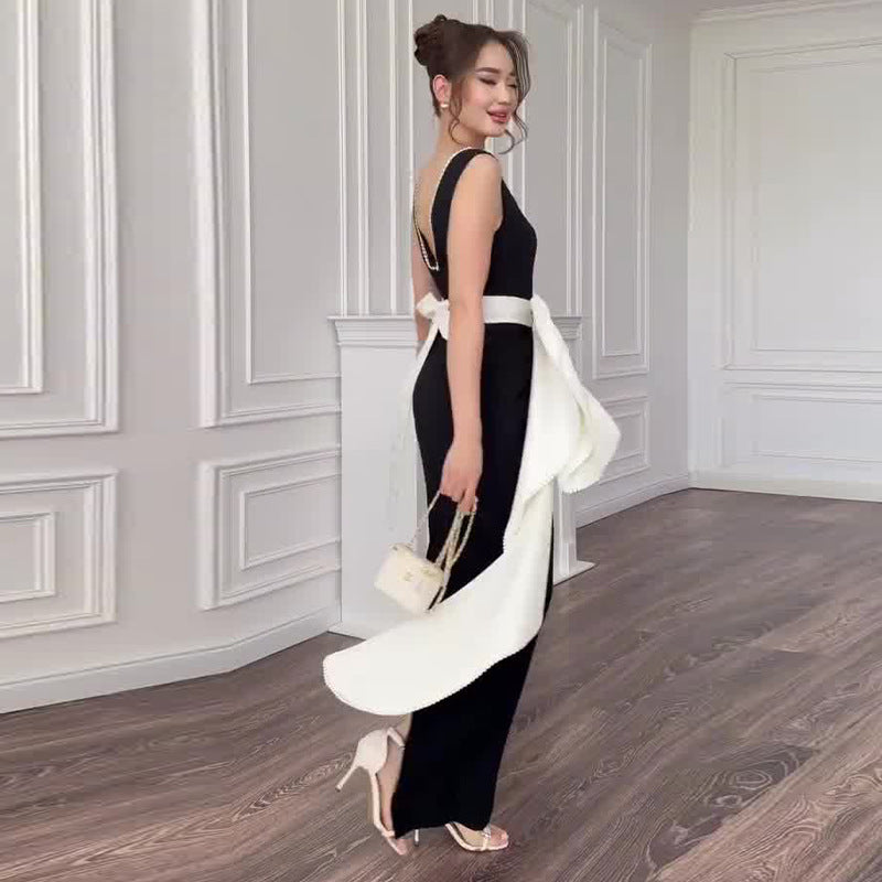 Women's Summer Elegant Big Bow Sleeveless Dress Dresses