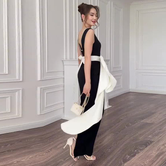 Women's Summer Elegant Big Bow Sleeveless Dress Dresses