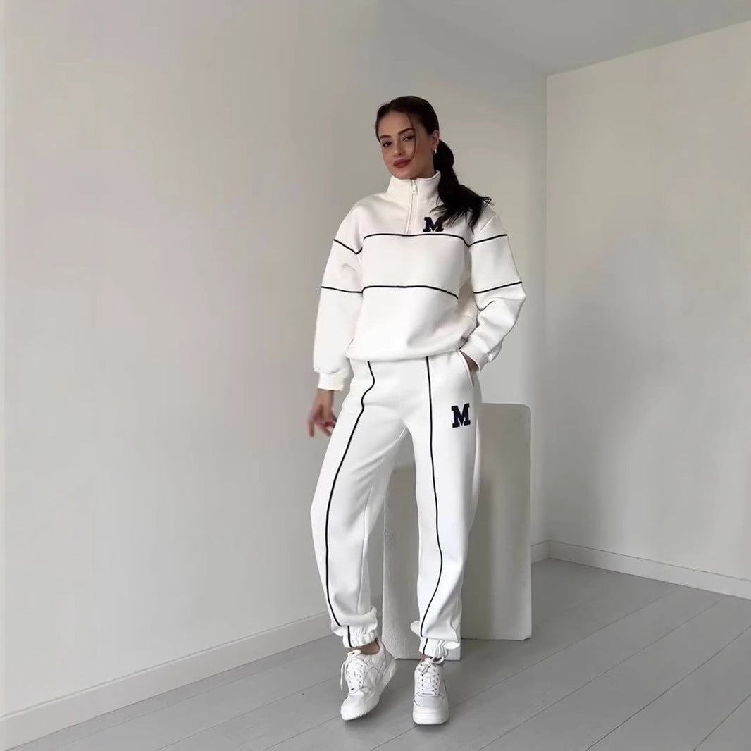 Autumn Color Matching Sports Design Fashion Suits