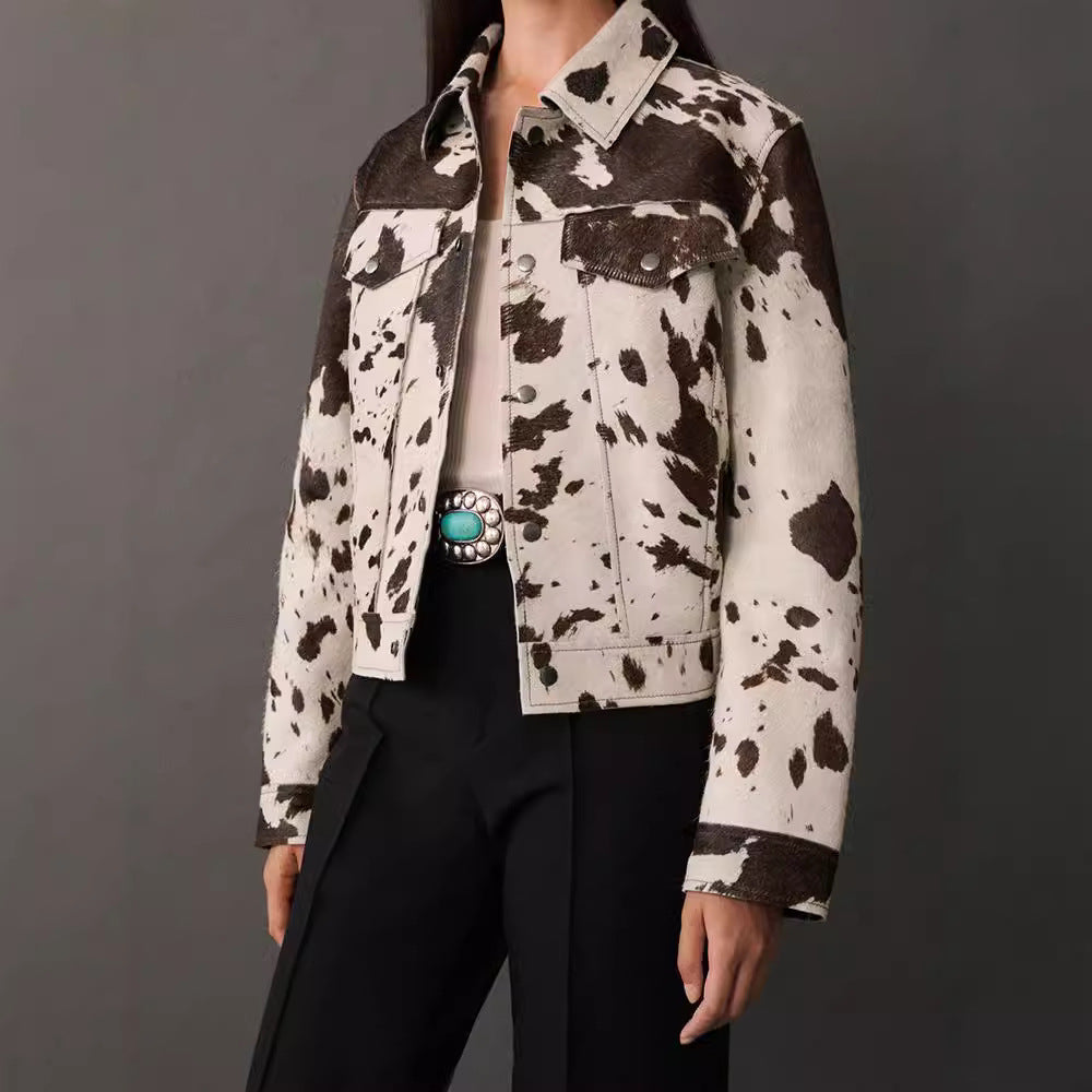 Fashion Irregular With Personality Pattern Woolen Coats