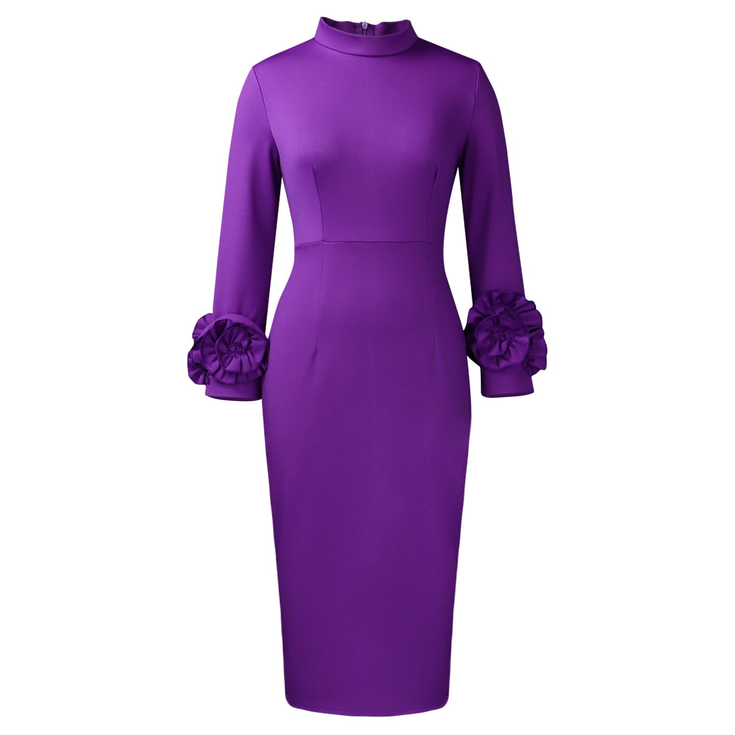 Half Turtleneck Elegant Slim Fit Ol Long Sleeve Dress