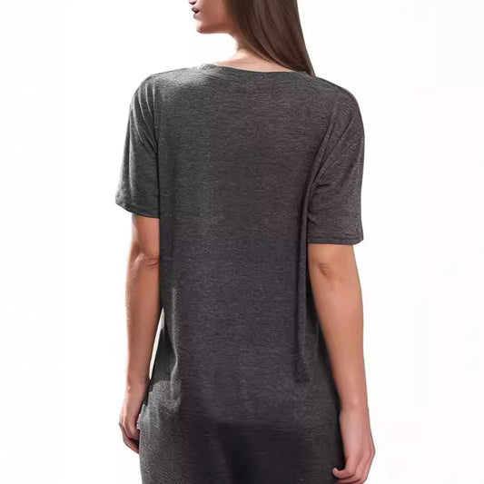 Women's Printed Round Neck Short-sleeved T-shirt Blouses