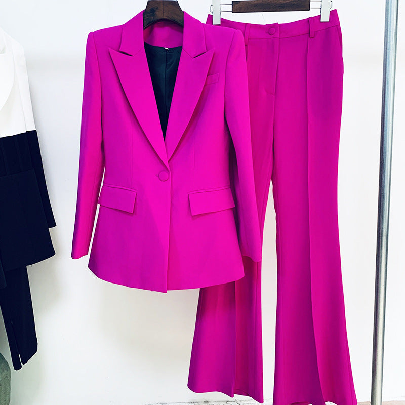 Business Wear One Button Cloth Cover Mid-length Fashion Casual Suit