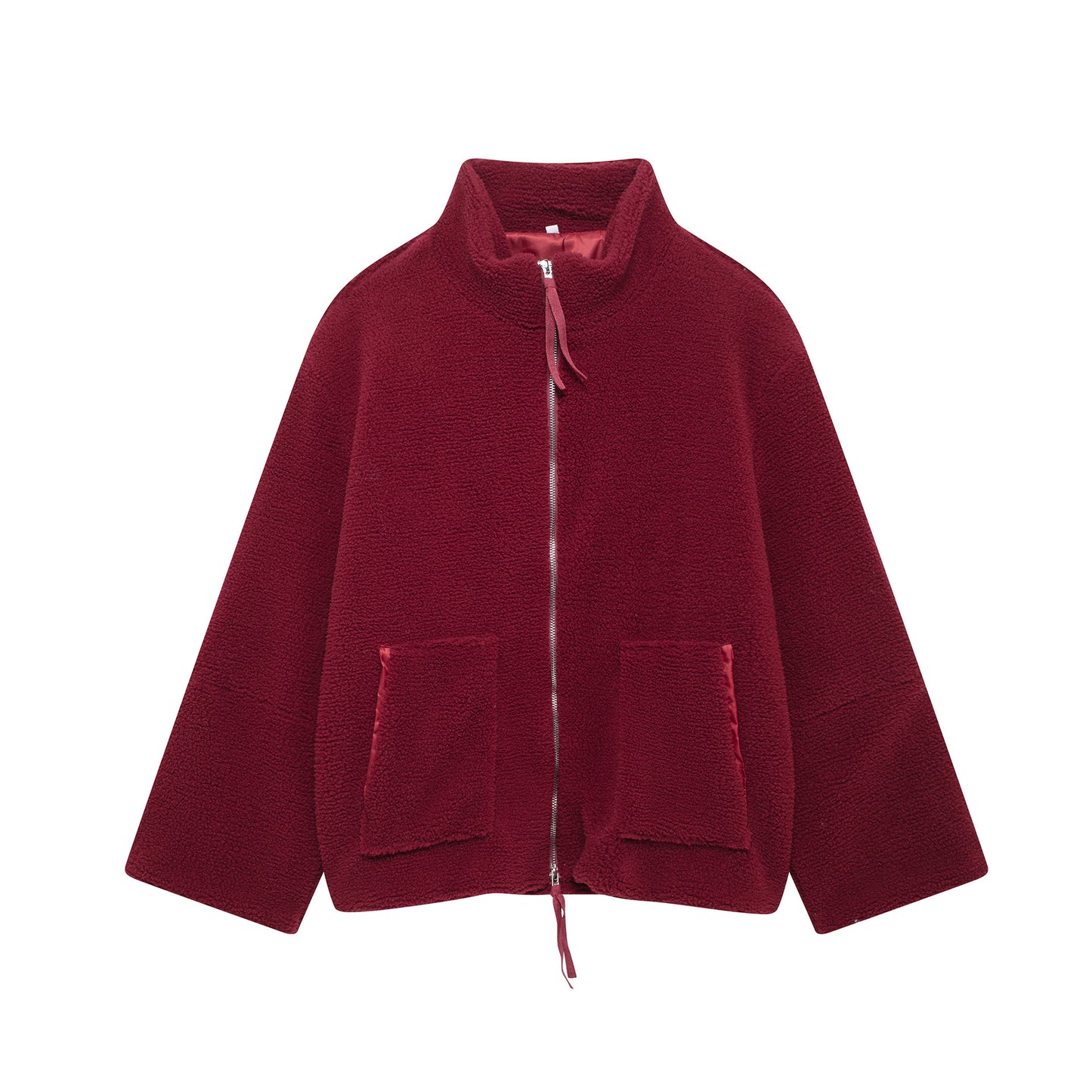Women's Color Idle Style Lamb Wool Turtleneck Coats