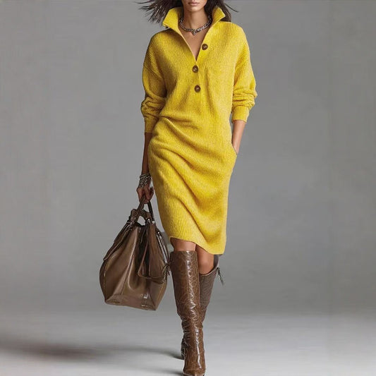 Classic Women's Turtleneck Irregular Hem Loose Sweater