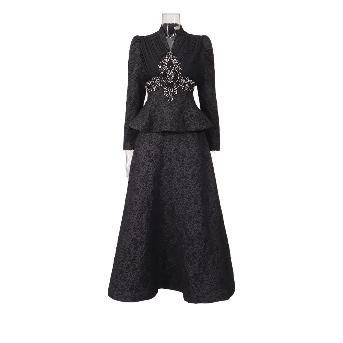 Women's Summer Elegant Retro Style Geometric Pattern Stitching Suits