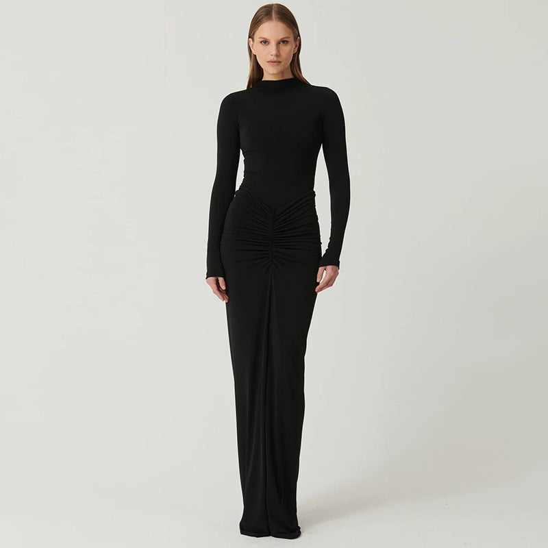 Women's Sexy Slimming Beam Waist Solid Color Dresses