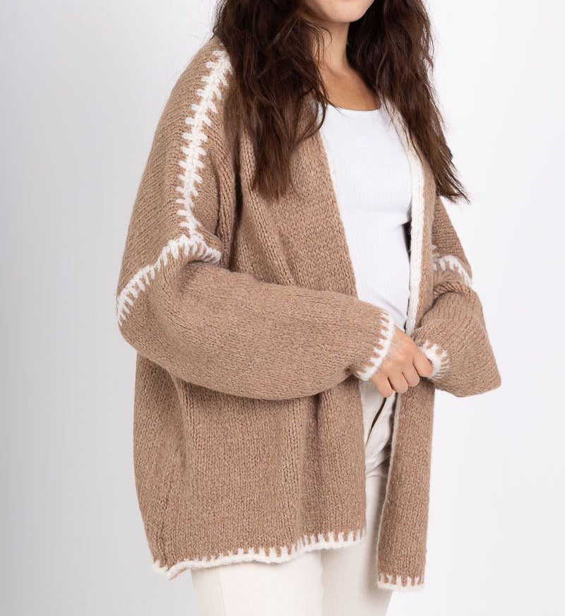 Women's Outer Wear Knitted Loose College Style Cardigans