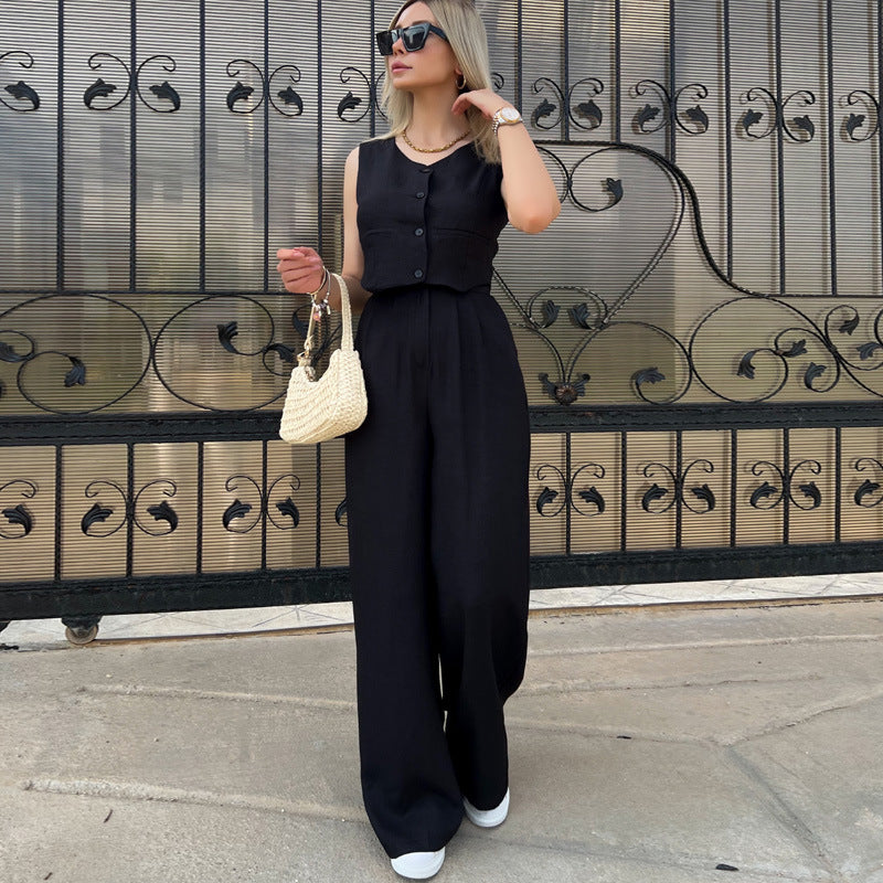 Women's Summer Trousers High-grade Casual Fashion Two-piece Suits