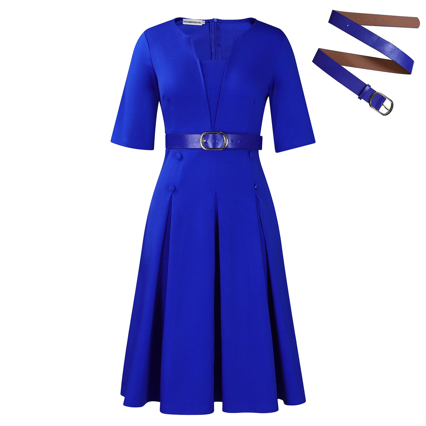 Women's Summer Fashion Elegant Ol Solid Color Dresses