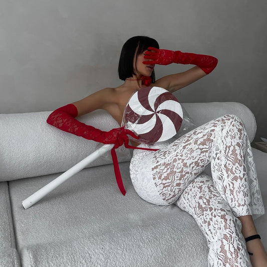 Women's Spring Sexy Hot High Waist Stitching Pants