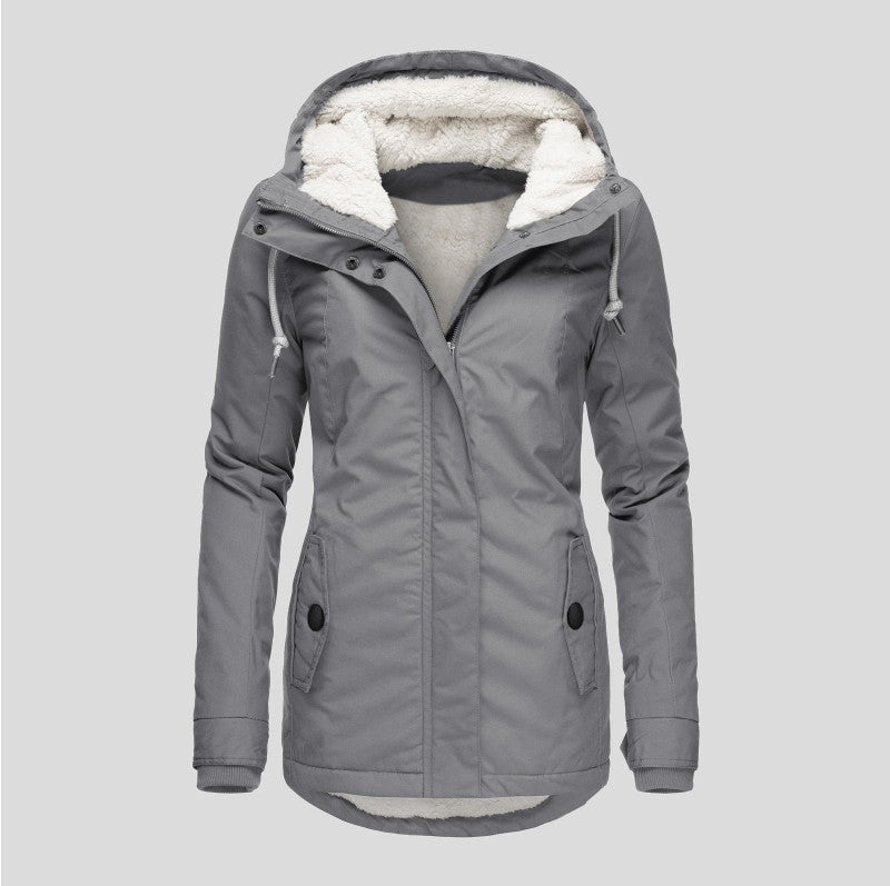 Women's Large Veet Cotton Clothes Lamb Wool Coats