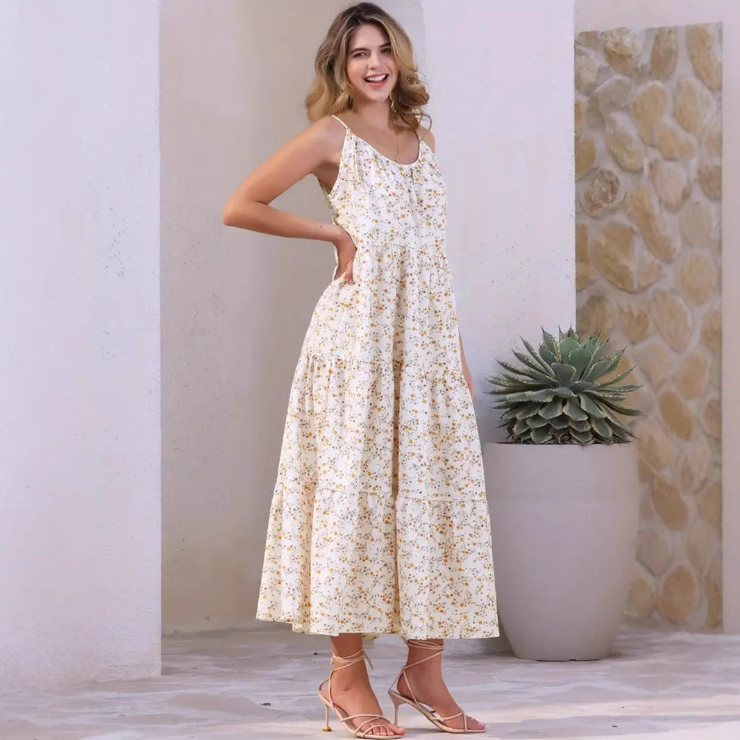 Women's Summer Casual Holiday Small Floral Pattern Dress