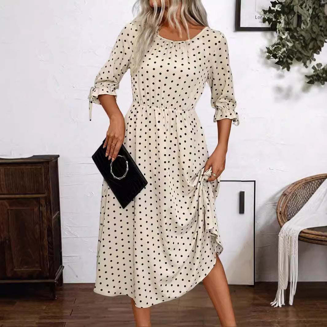Women's Style Elegant Comfortable Polka Dot Wide Waist Dress