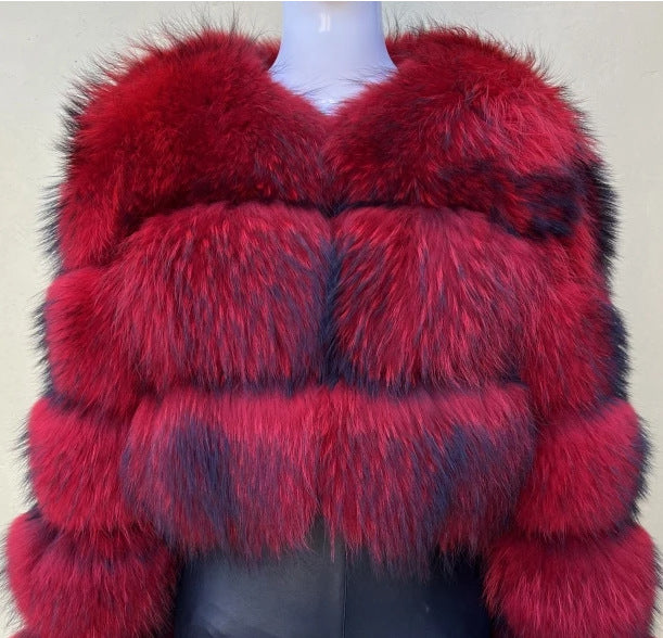 Women's Beautiful Winter Fur Imitation Stitching Coats