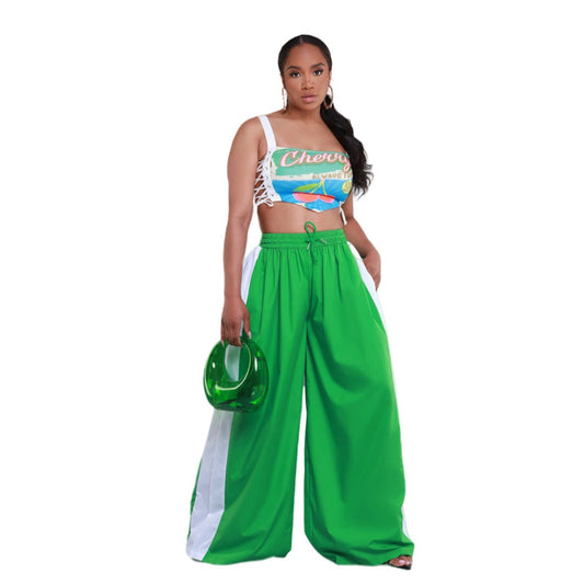 Women's Fashion Casual Multicolor Wide Leg Pants