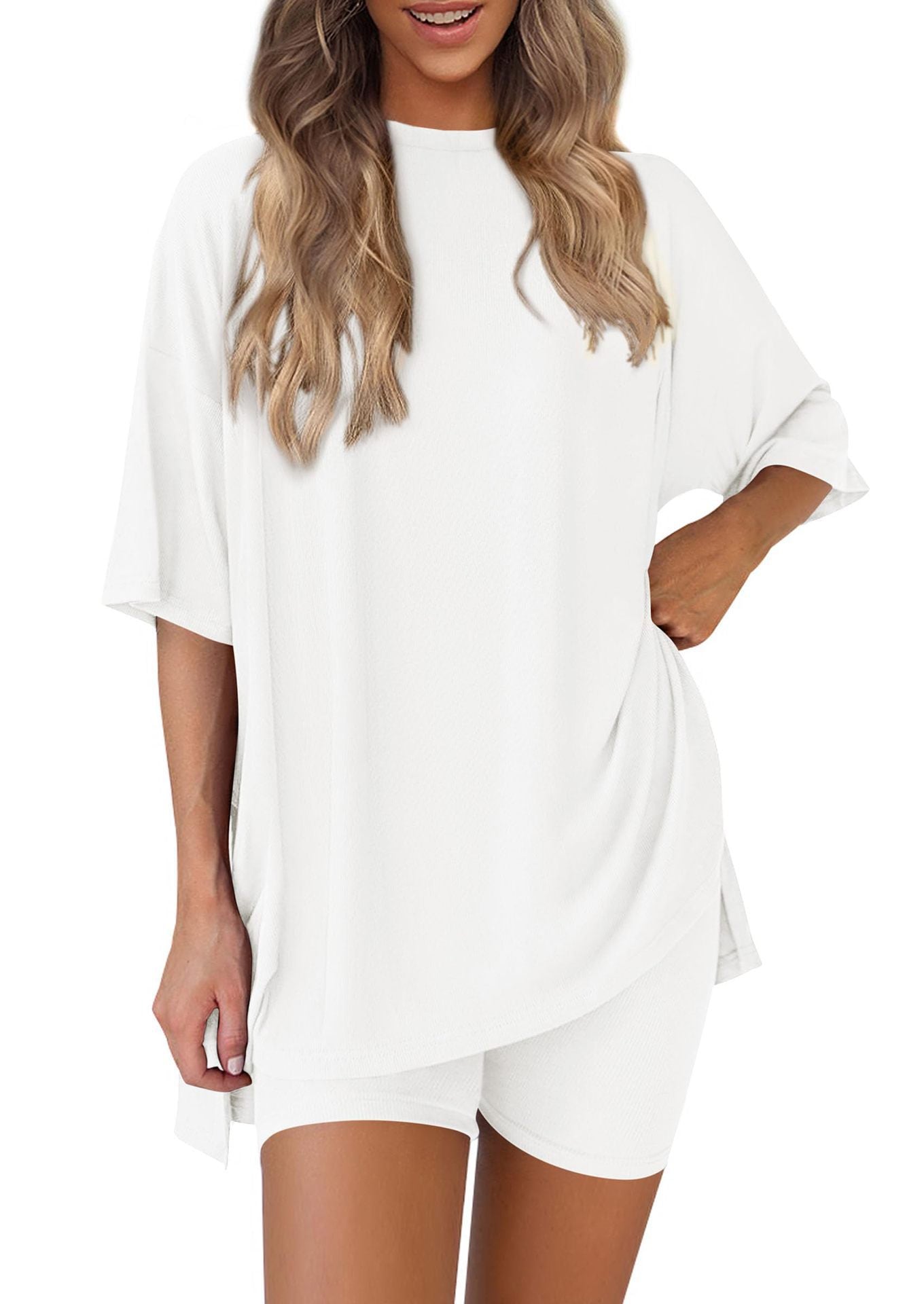 Women's Solid Color Pajamas Loose Slimming Home Fashion Casual Suit