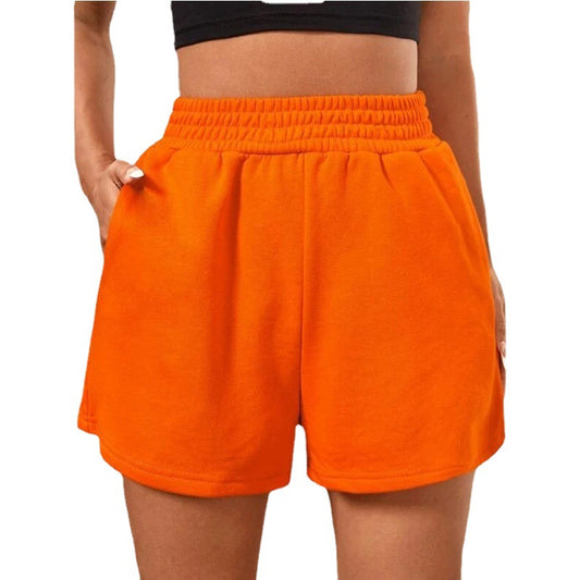Women's Waist Loose Wide Leg Solid Color Shorts