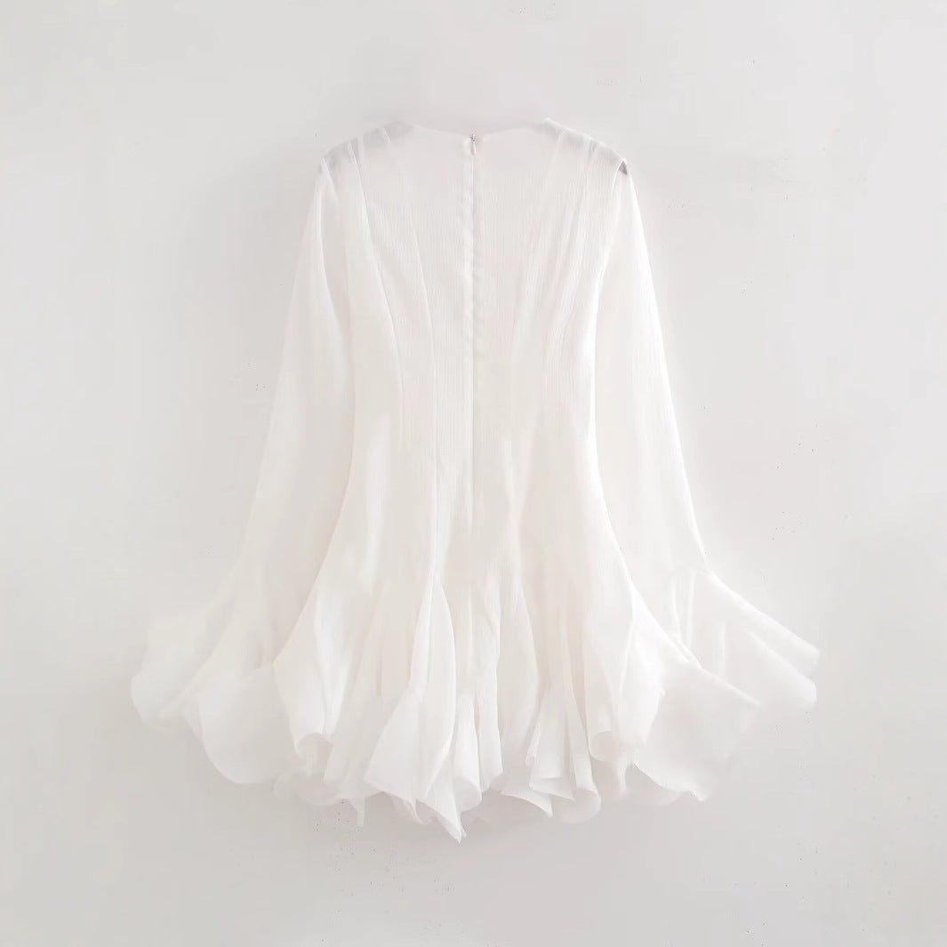 Women's Laminated Ruffles Tulle Tutu Dress Fairy Dresses