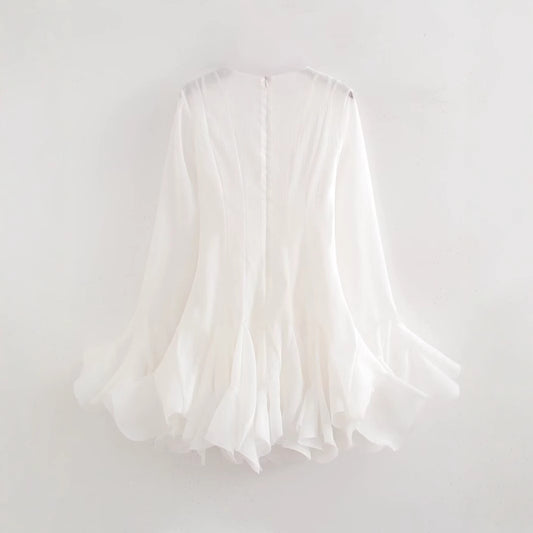 Women's Laminated Ruffles Tulle Tutu Dress Fairy Dresses