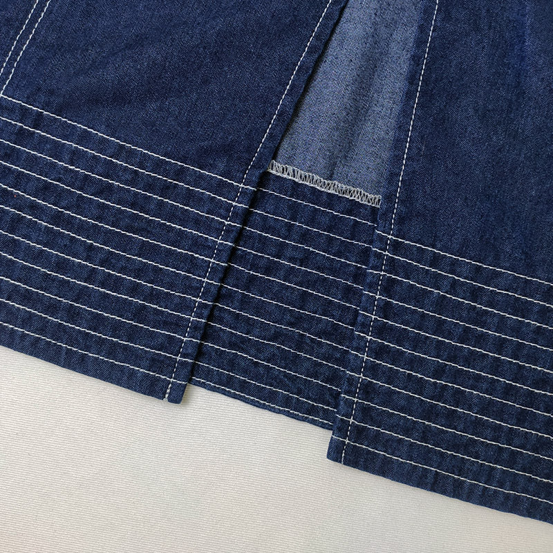 Difficulty Fashion Denim Bandage Tassel Patchwork Skirts