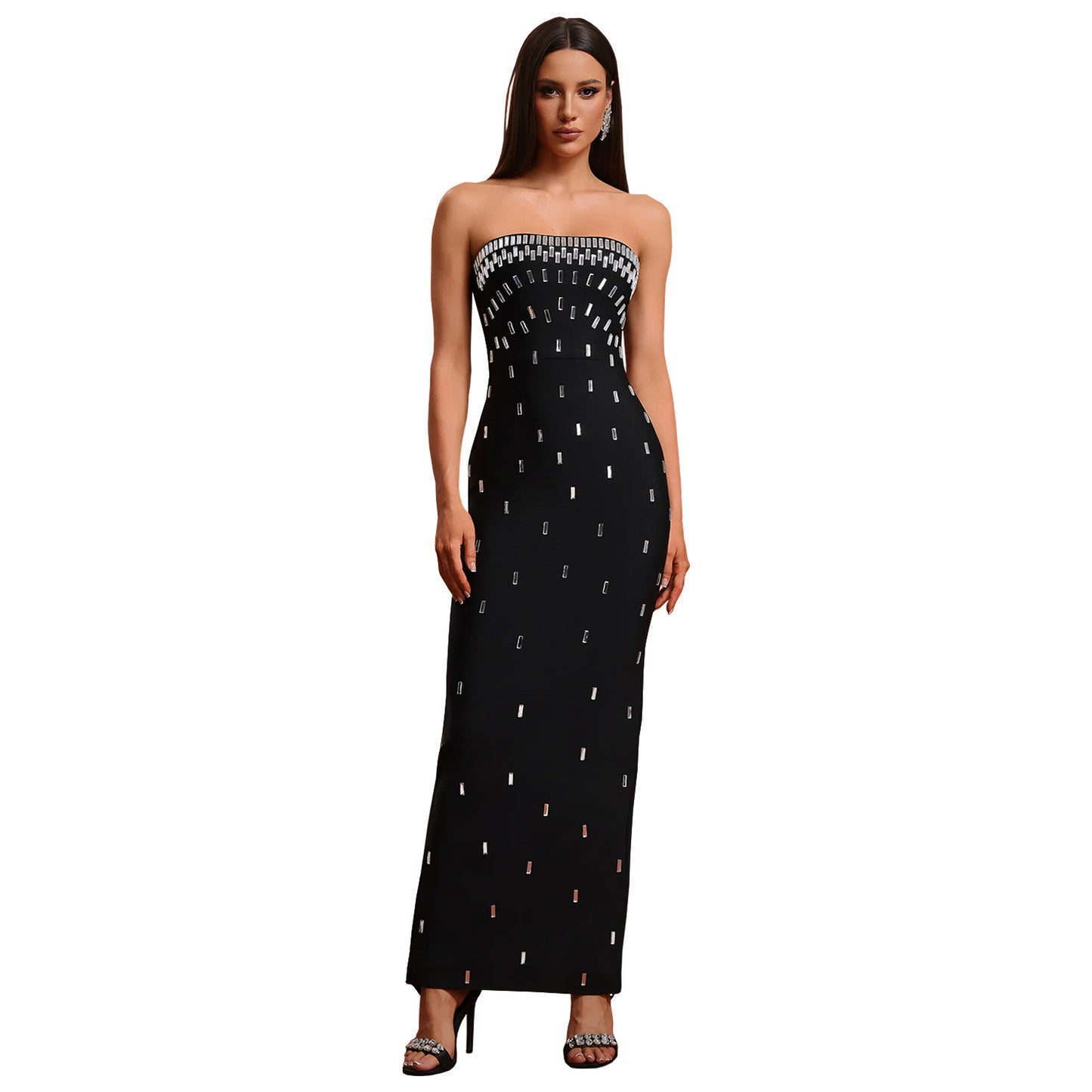 Women's Fashion Wear Sexy Tube Hot Drilling Dresses