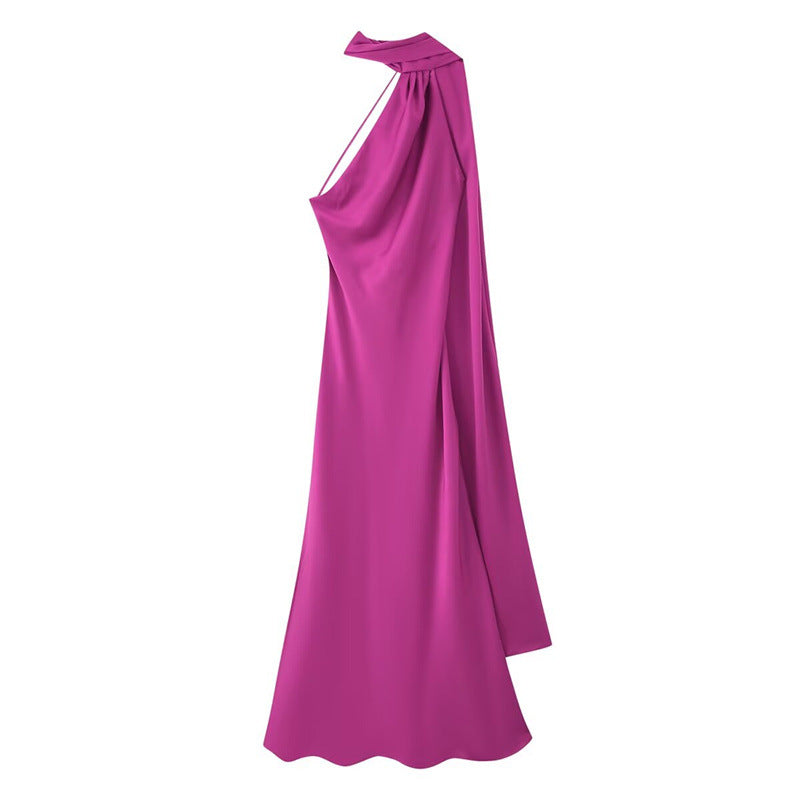 Women's Autumn Fashion Simple Ribbon Halter Midriff Clothing