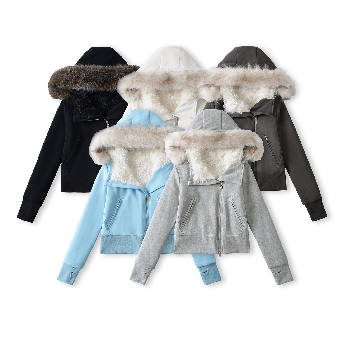 Head Hooded Environmental Protection Fur Collar Sweaters