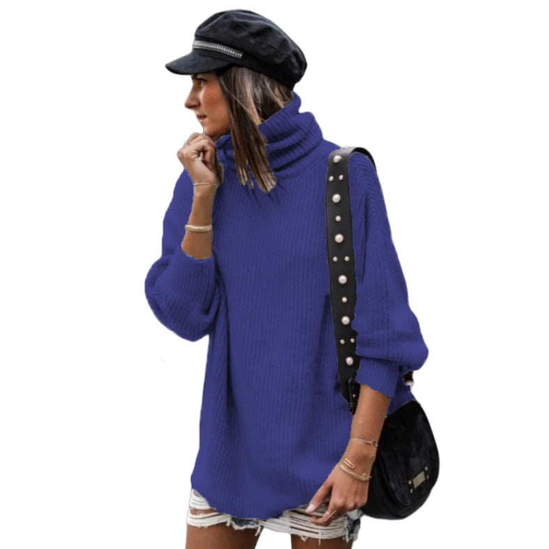 Women's Long Sleeve Solid Color Loose Knit Sweaters