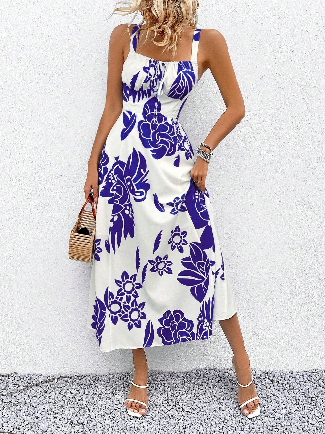 Women's Fashion Sexy Sling Backless Slim Fit Dress