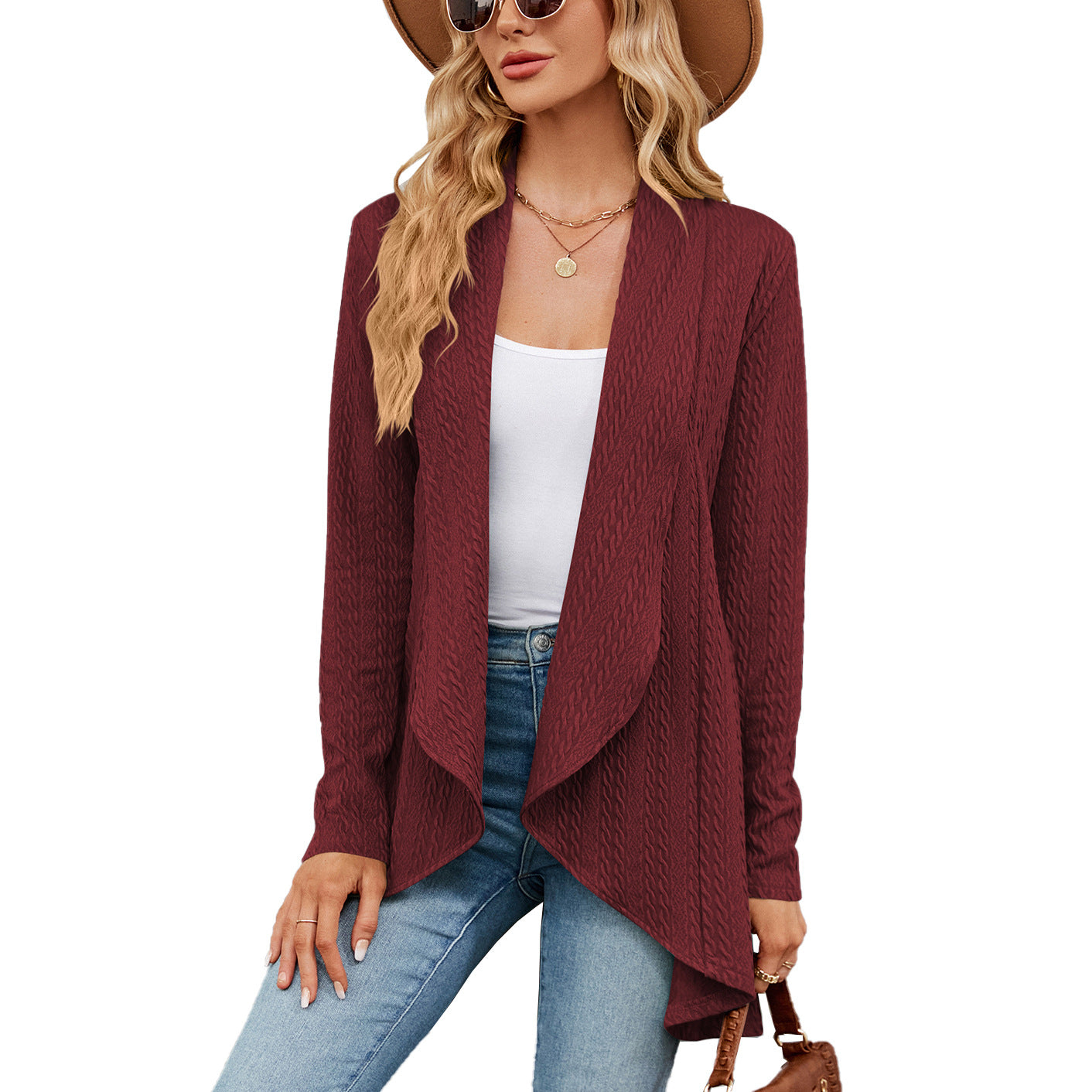 Women's Long Sleeve Solid Color Loose Knitting Women's Sweater