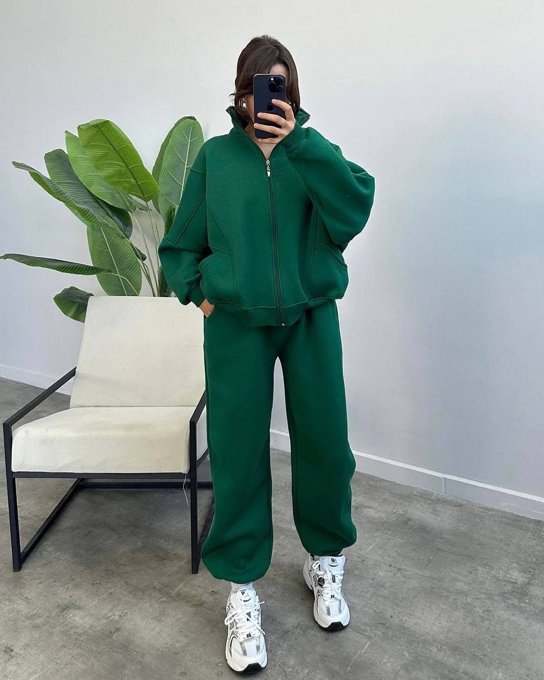 Women's Fashion Minimalist Long Sleeve Solid Color Suits