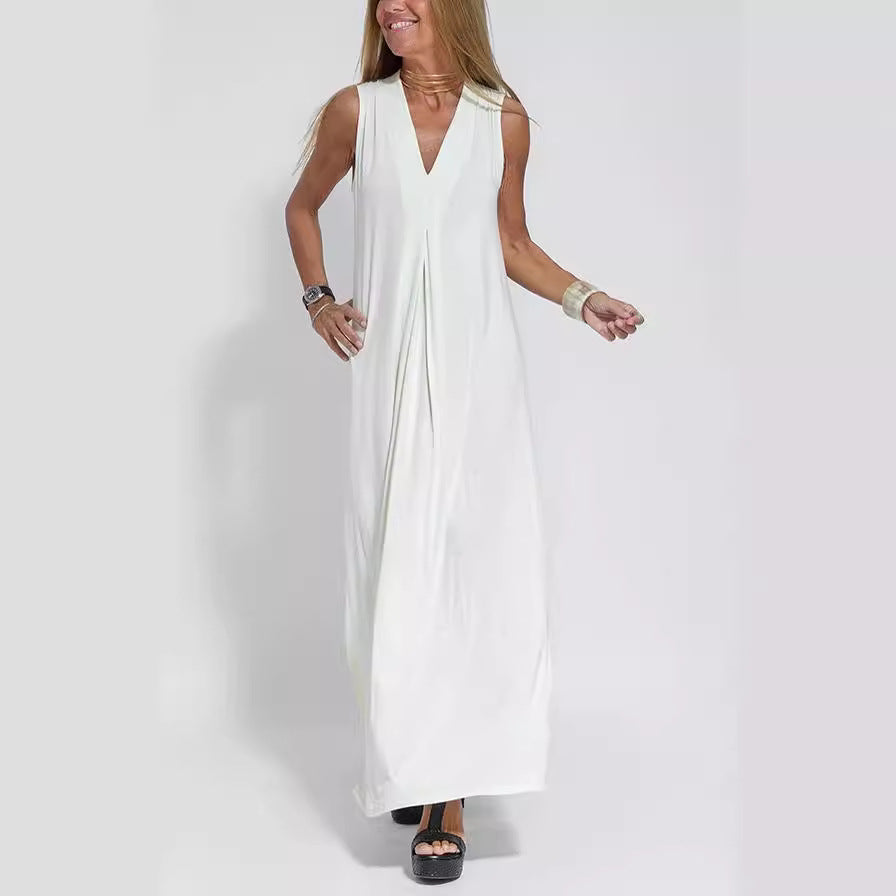 Women's Solid Color Pullover Dress Set Dresses