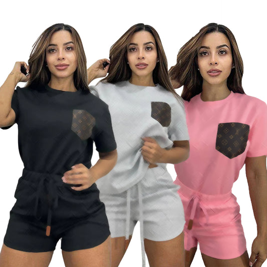 Women's Fashion Casual Ladies Embossed Sleeve Set Suits