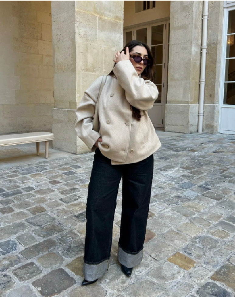Women's Solid Color Commute Versatile Stand Collar Coats