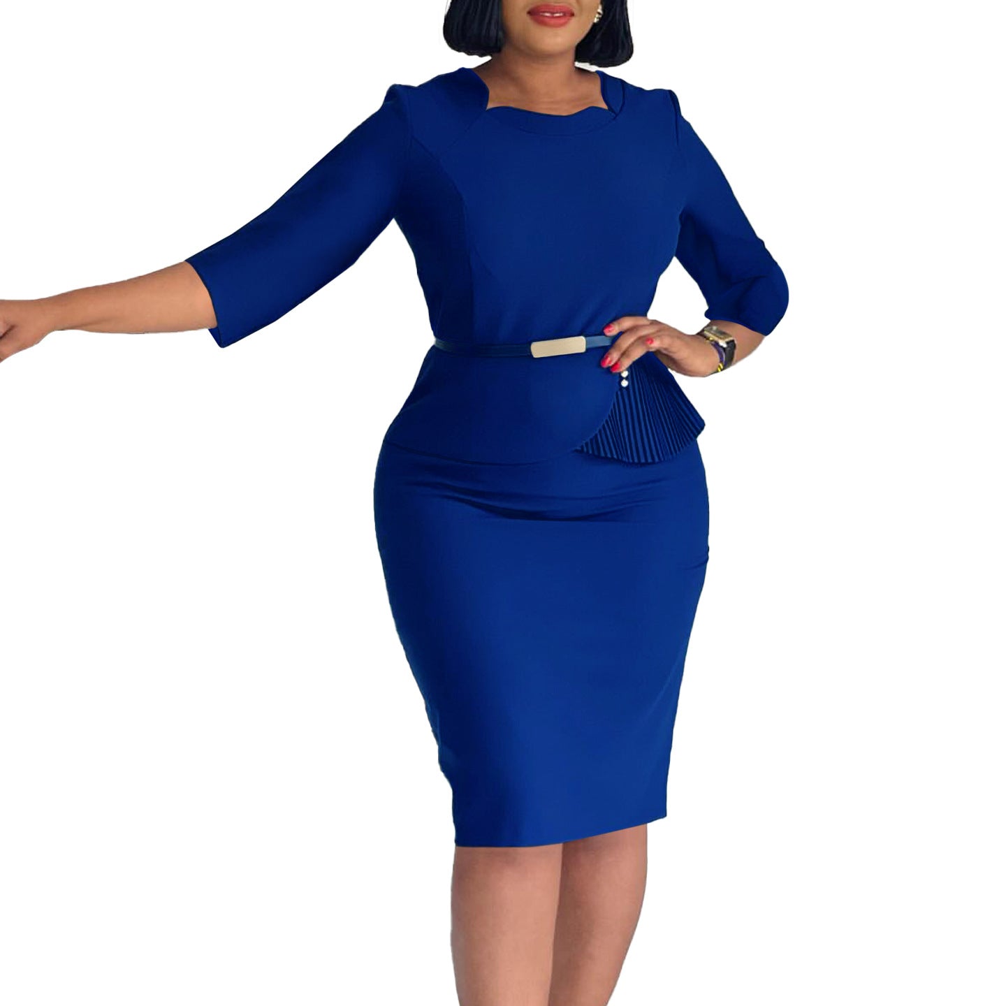 Women's Fashion Ol Elegant Sheath African Dress
