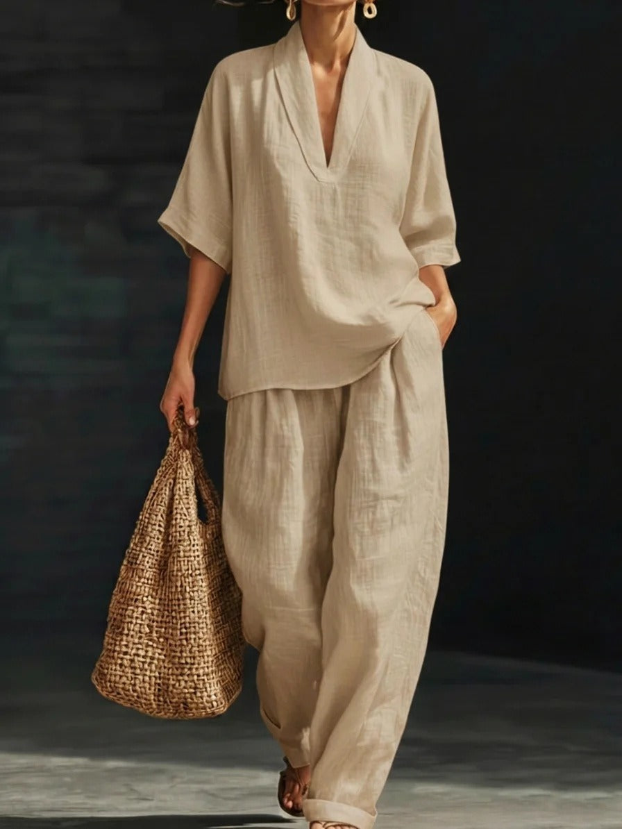 Women's Loose Leisure Simple Solid Color Two-piece Fashion Casual Suit
