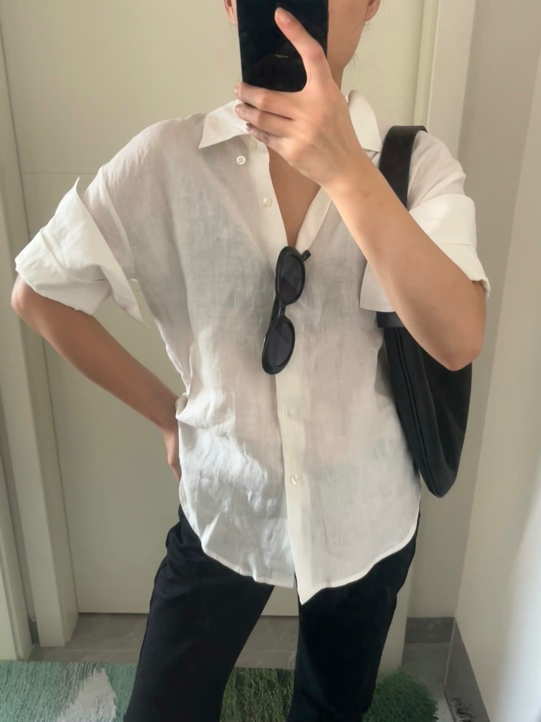 Women's Relaxed Lazy French Style Vacation Sense Linen Handmade Shorts
