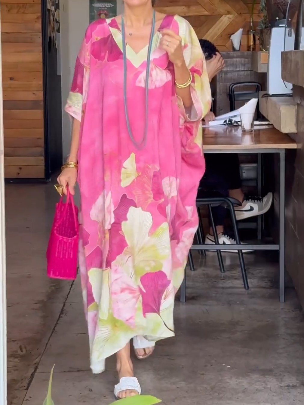 Women's Floral Print Collar Loose Long Plus Size