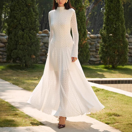 Women's Summer Niche Design Sense Beautiful Lace Slim Dresses
