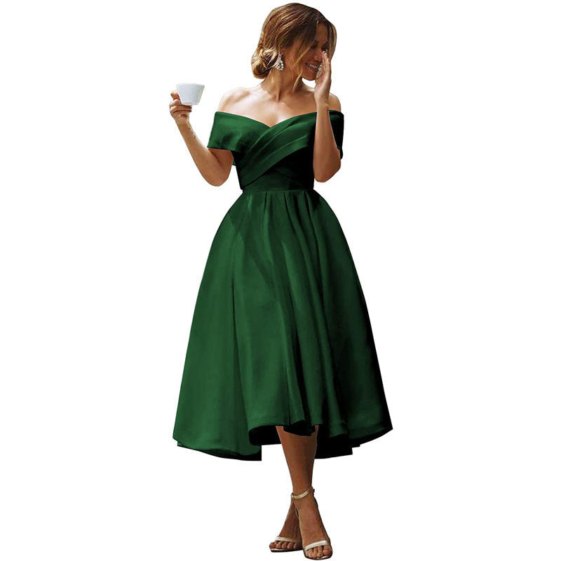 Attractive Comfortable Satin Dress Elegant Simple Wedding Dresses