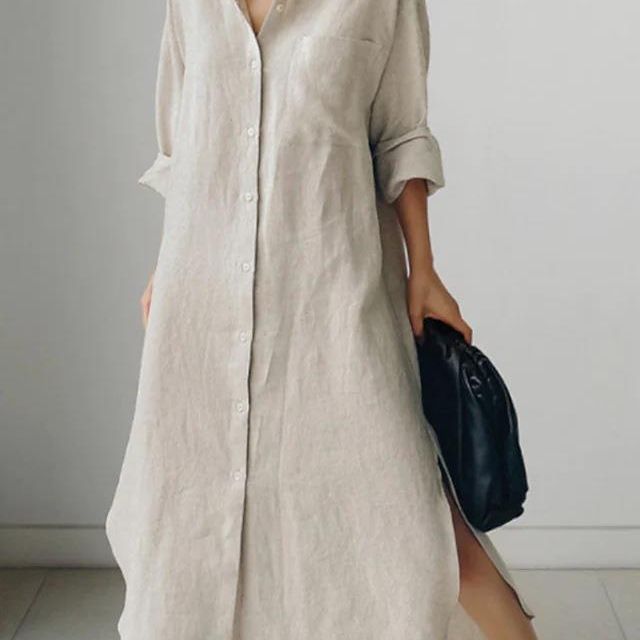 Women's Solid Color Long-sleeved Casual Loose Irregular Cardigans